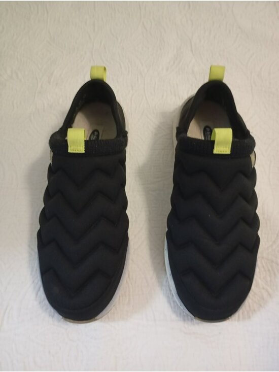Balance Shoes - Dr Scholls Black Quilted Slip-On Shoes Neon Accents Size 8.5M Versatile For Indo